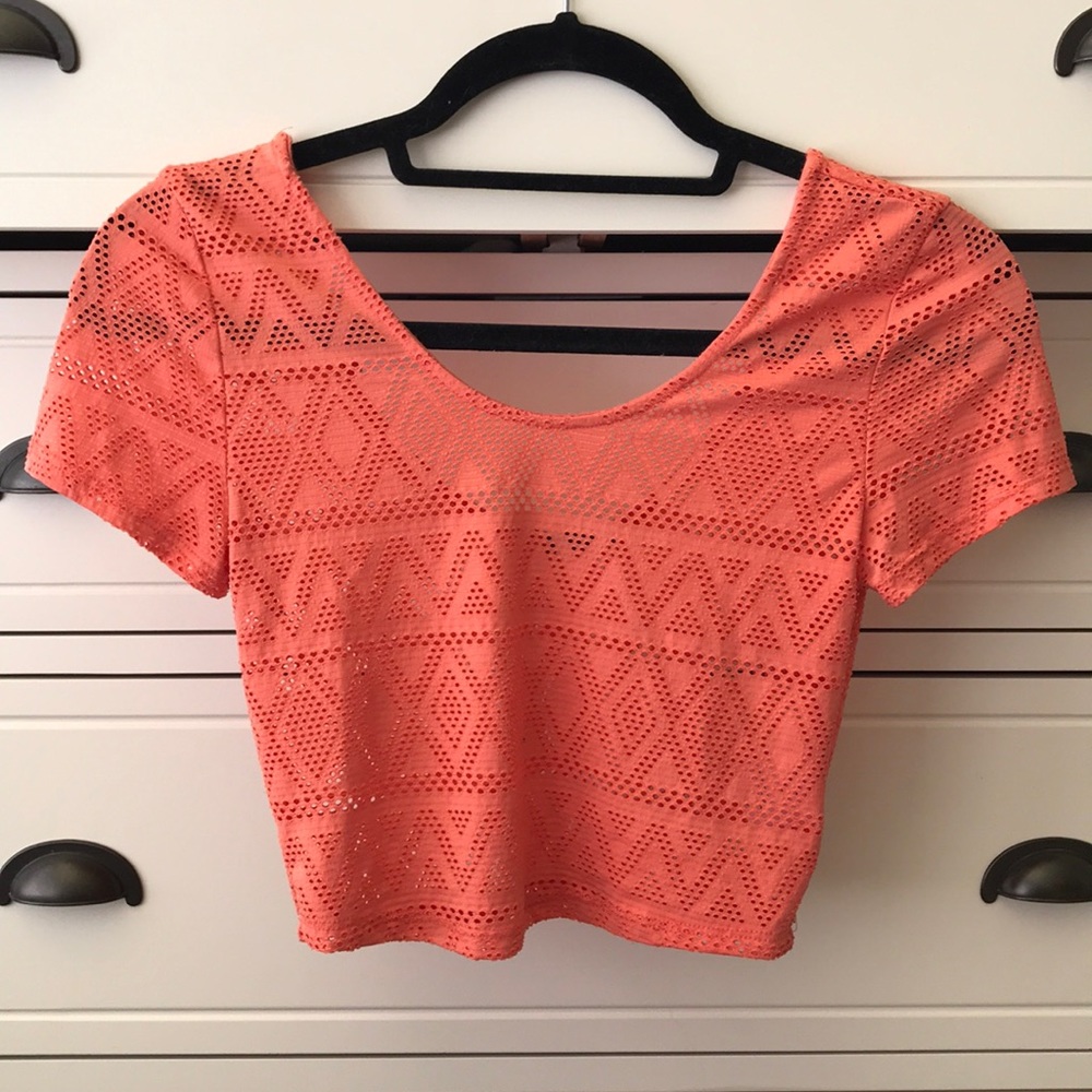 Coral crop top size M from Urban Outfitters